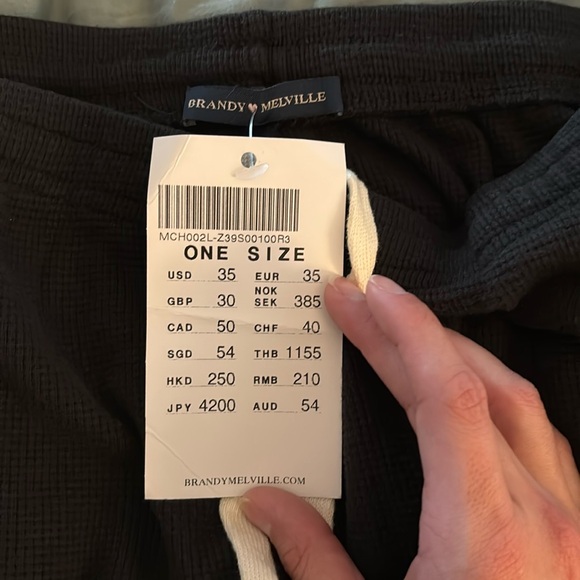 NWT Brandy Melville Anastasia Waffle Sweatpant - Picture 1 of 4